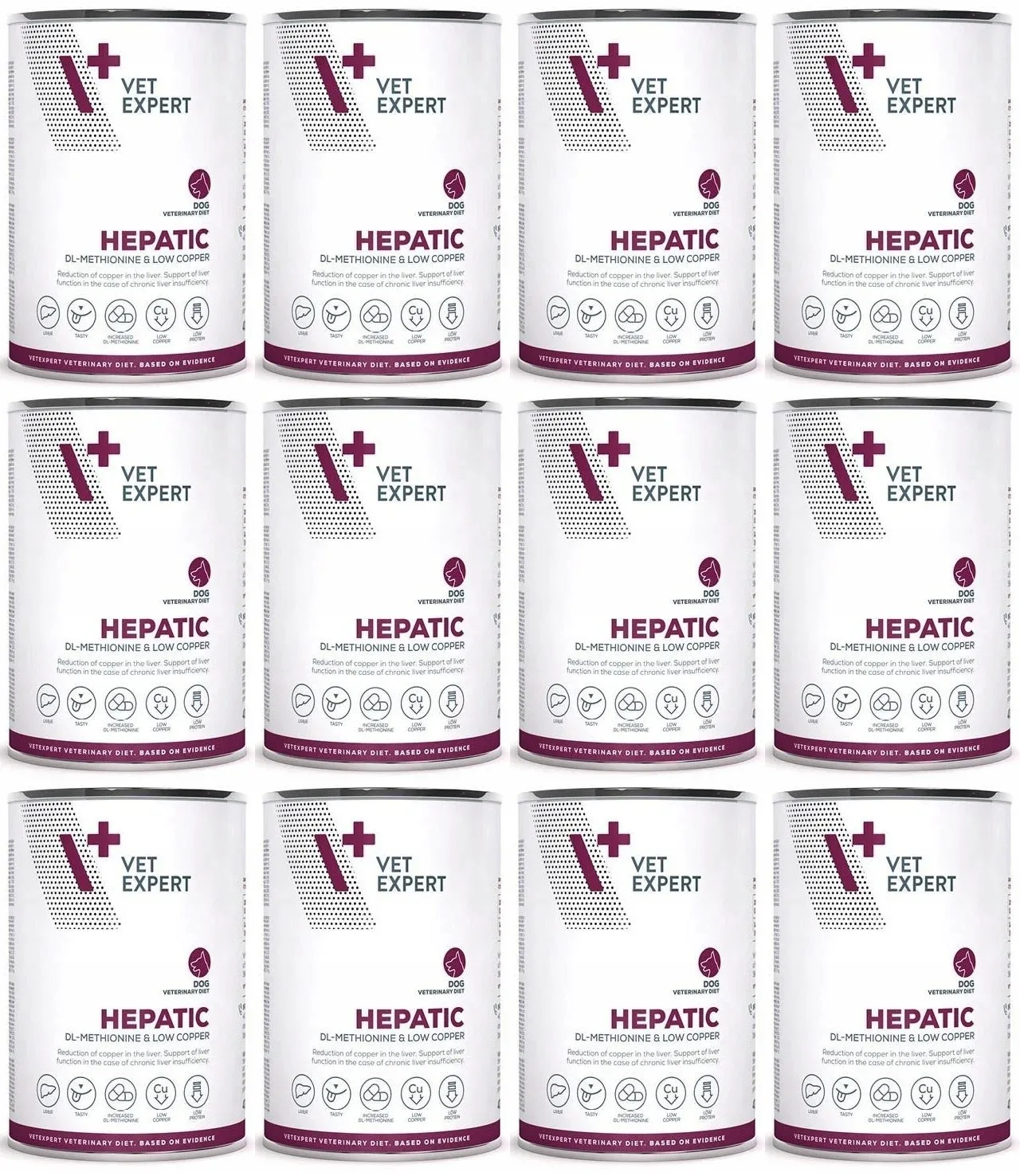 4T VetExpert Dog Hepatic puszki 12 x 400 g