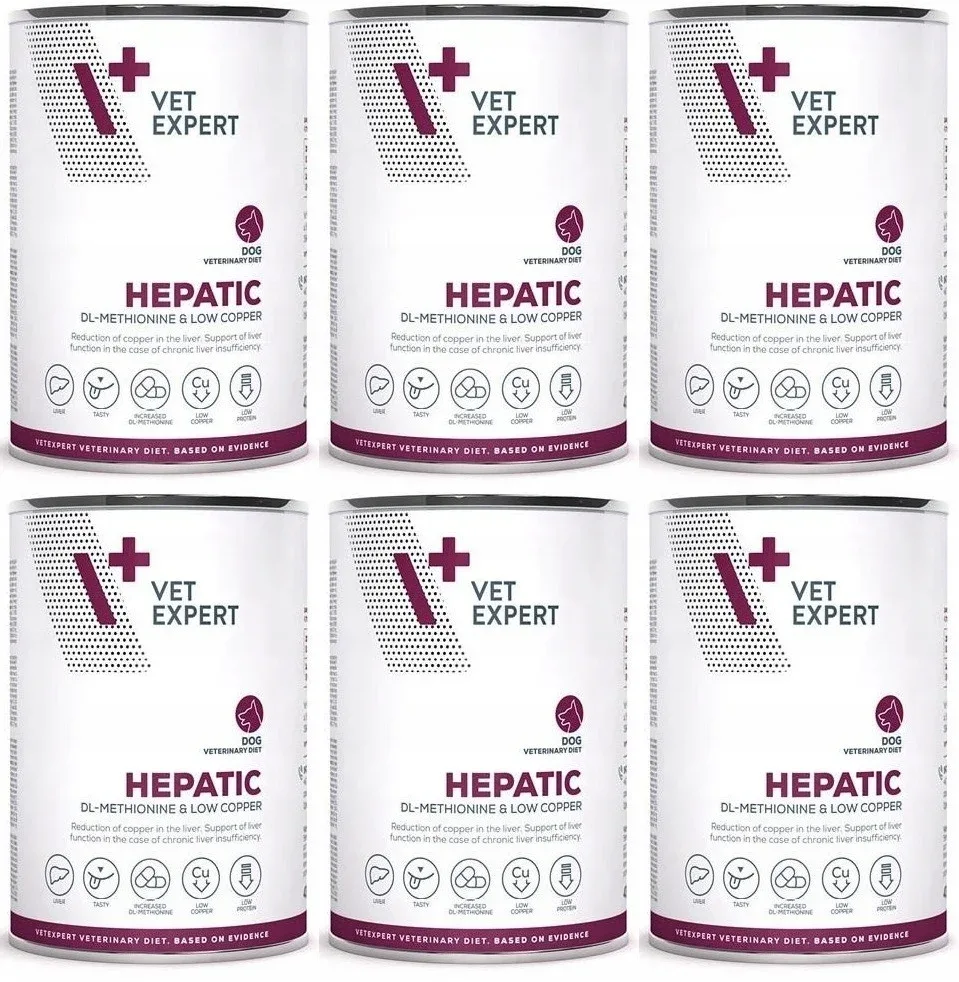 4T VetExpert Dog Hepatic puszki 6 x 400 g
