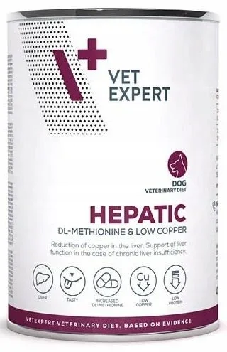4T VetExpert Dog Hepatic puszki 6 x 400 g - Image 2