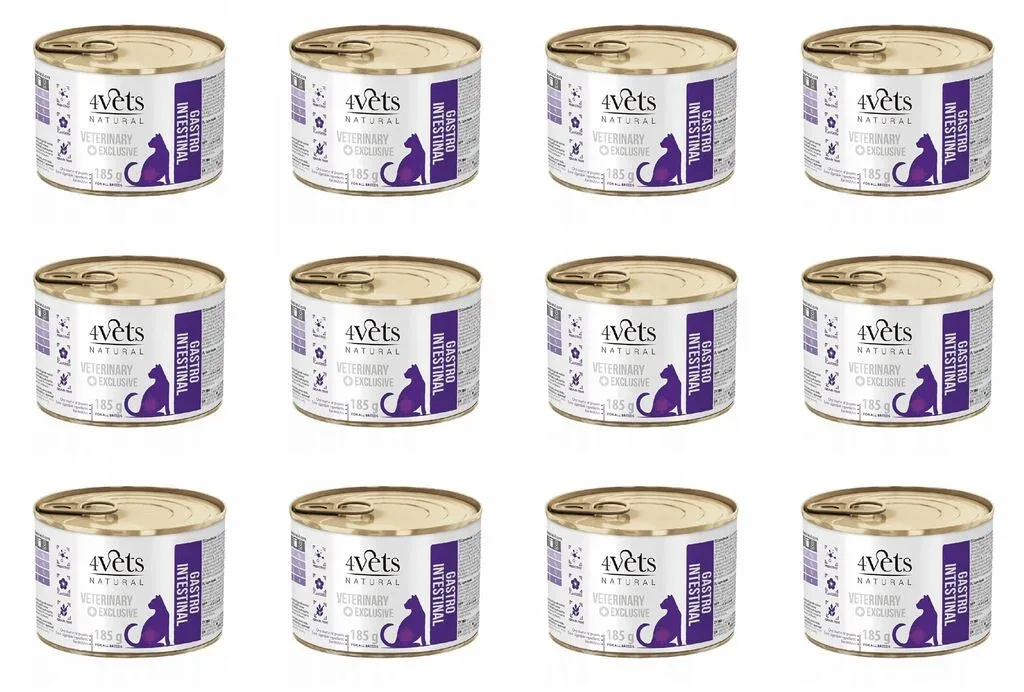 4Vets Natural Cat Gastro Intestinal 12 x 185g