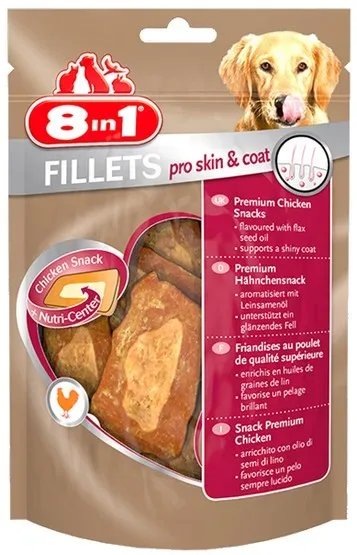 8in1 Fillets Pro Skin & Coat – przekąska dla zdrowej skóry 80g