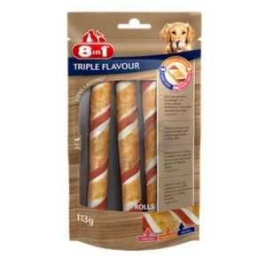 8in1 Przysmak TRIPLE FLAVOUR rolls - mięsna rolada 113g