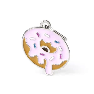 Adres贸wka dla psa lub kota z grawerem Donuts