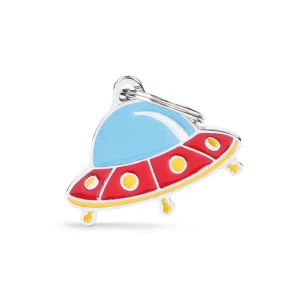 Adres贸wka dla psa lub kota z grawerem Ufo