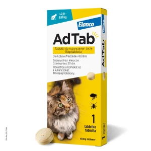 ADTAB DLA KOTA 2-8kg /1szt TABLETKI NA KLESZCZE I PCHŁY