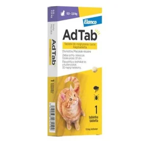 AdTab™ tabletka do rozgryzania i żucia przeciw pchłom i kleszczom dla kotów ► Zamów teraz ✔
