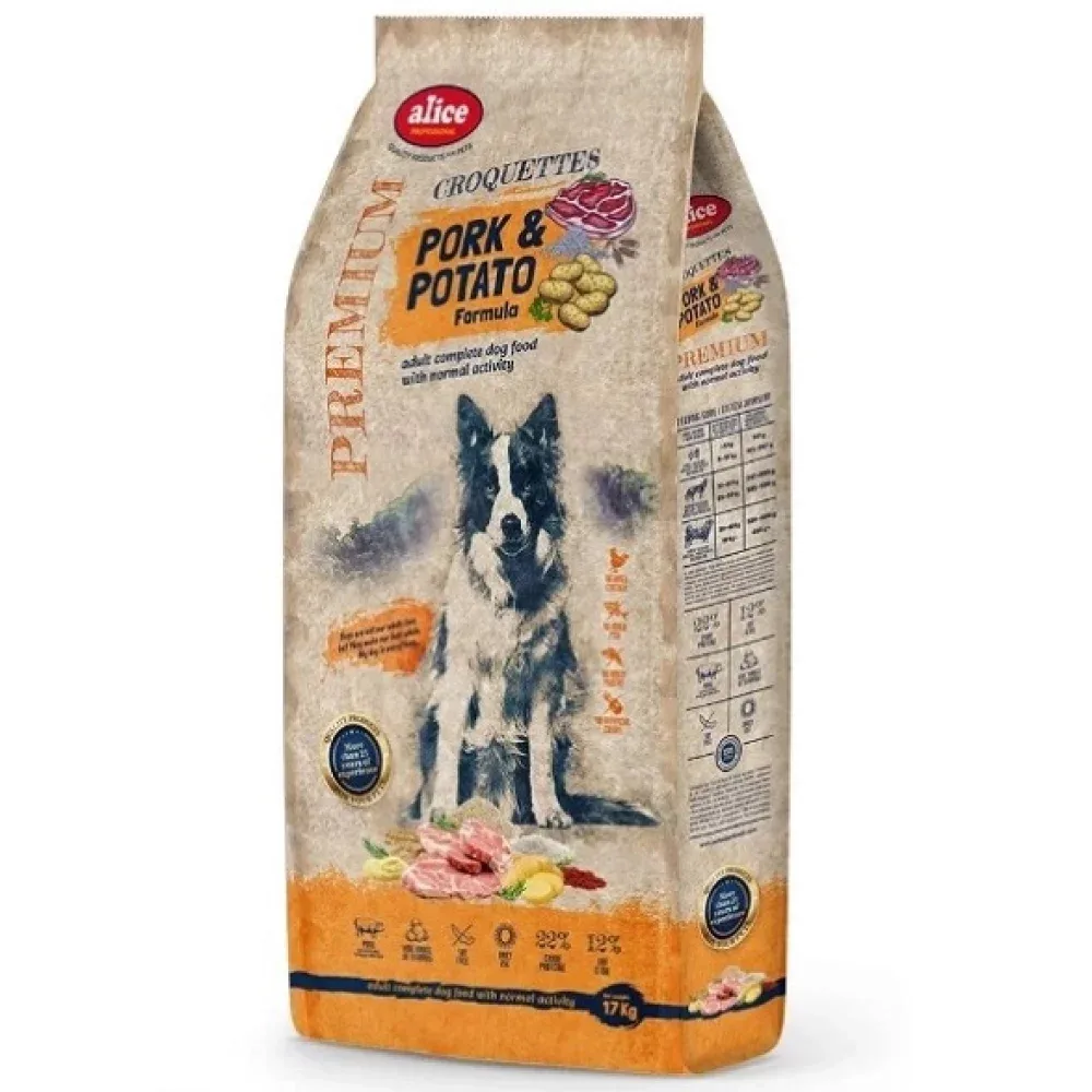 Alice PROFESSIONAL CROQUETTES Wieprzowina i ziemniaki karma dla psa 17kg