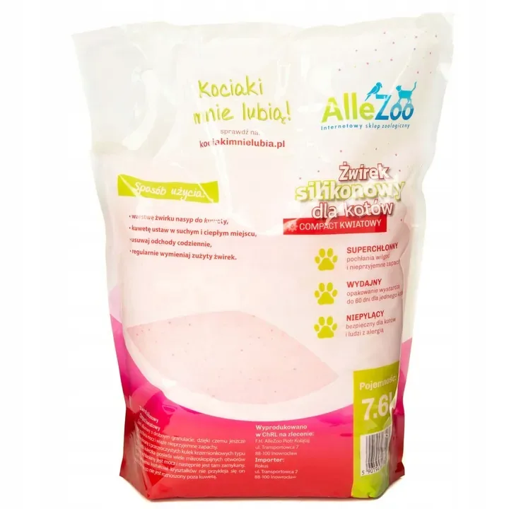 ALLEZOO Żwirek silikonowy Compact Kwiatowy 7,6L - Image 2