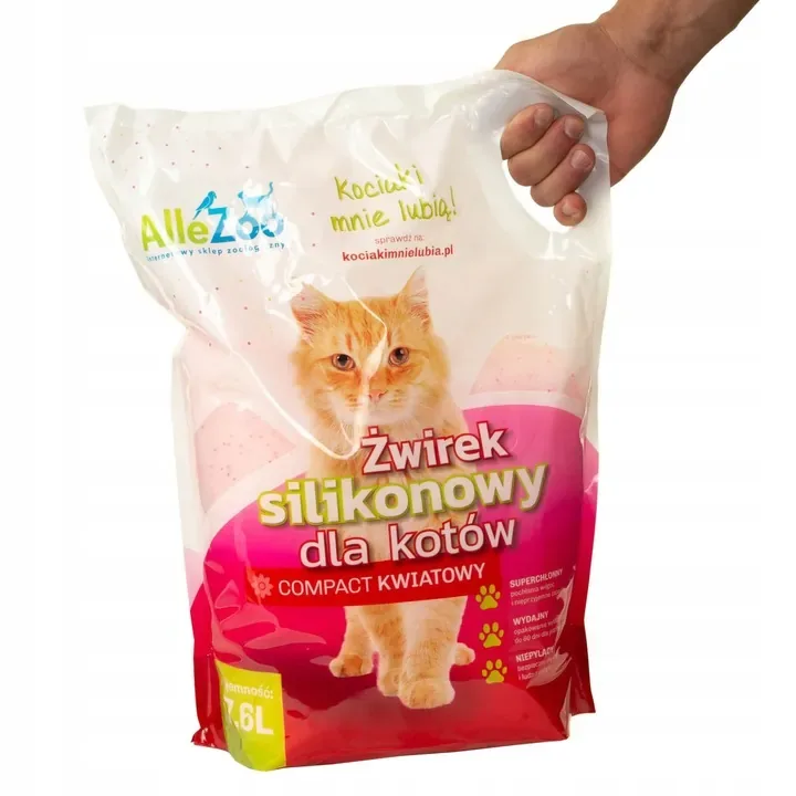 ALLEZOO Żwirek silikonowy Compact Kwiatowy 7,6L