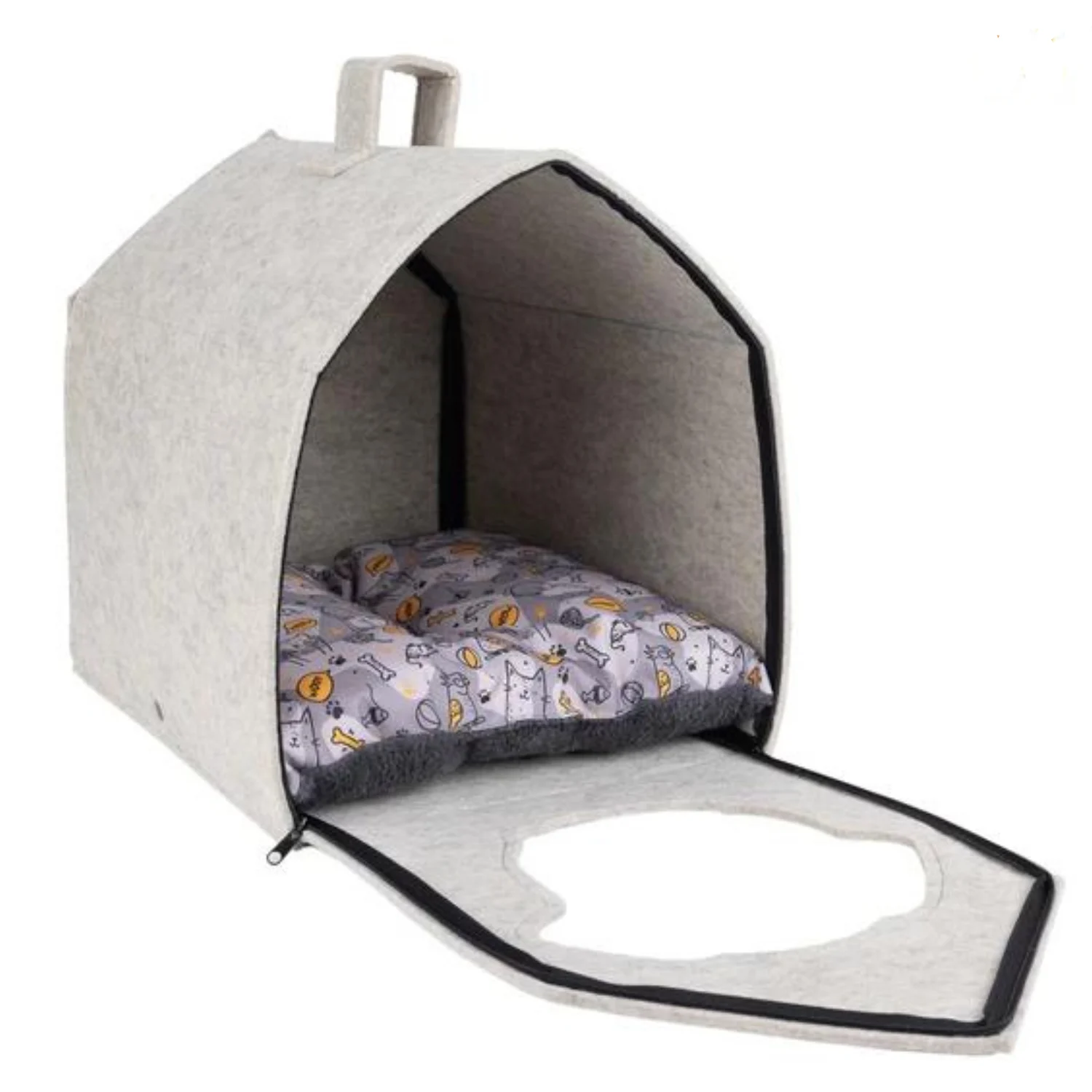 Amiplay Domek Dla Psa Hygge Quick Press 2in1 Beż - Image 2