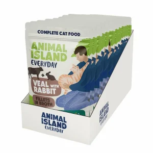 ANIMAL ISLAND Everyday Cielęcina Królik filet w rosole 12x85g