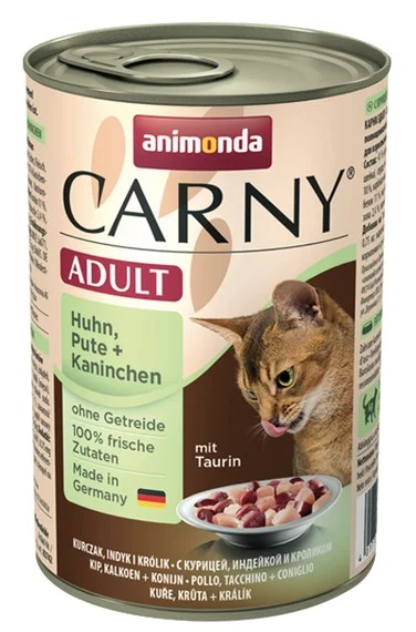 Animonda Carny Adult Kurczak + Indyk + Królik puszka 400g - Image 2