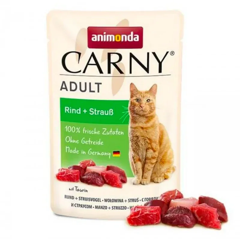 ANIMONDA Carny Adult Wołowina, struś 85g