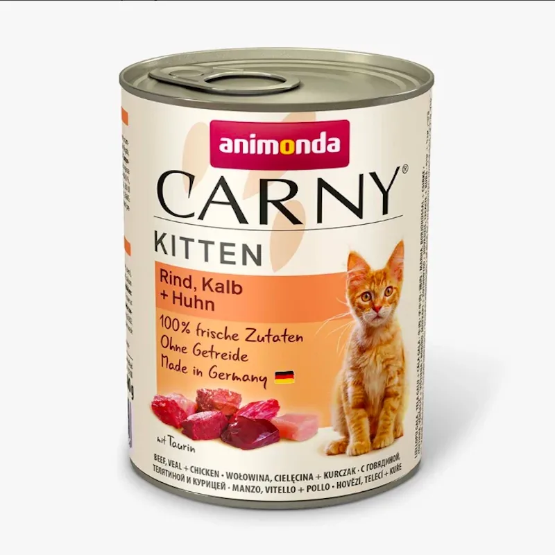 ANIMONDA Carny Kitten Cielęcina, Kurczak i Indyk 400g