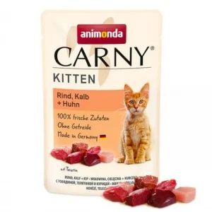 ANIMONDA Carny Kitten Wołowina, cielęcina, kurczak 85g