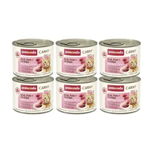 ANIMONDA Cat Carny Adult smak: indyk i krewetki 6 x 200g