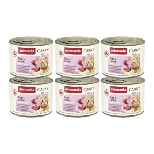 ANIMONDA Cat Carny Adult smak: indyk, jagnięcina 6x200g