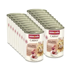 ANIMONDA Cat Carny Adult smak: kurczak, indyk i serca kaczki 18x400g