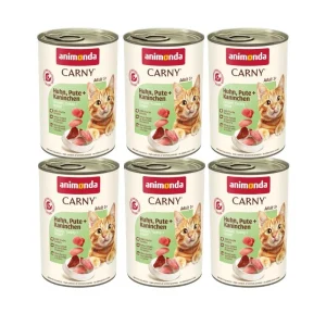 ANIMONDA Cat Carny Adult smak:wołowina, indyk i królik 6 x 400g