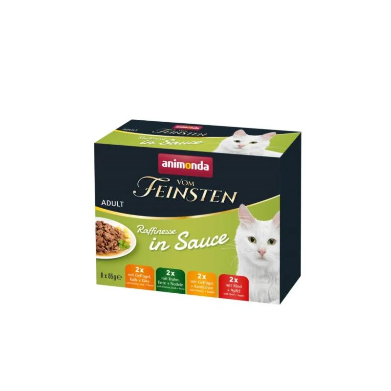ANIMONDA Cat Rafine Soupe Adult smak: Łosoś + krewetki w sosie ziołowym 100g