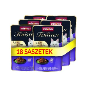 ANIMONDA Cat Vom Feinsten Adult Dziczyzna + filet z indyka saszetka 18x85g