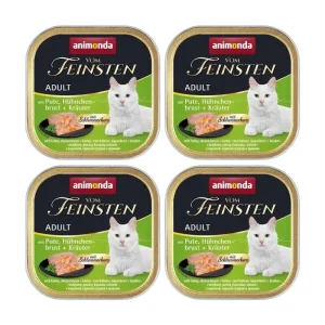 ANIMONDA Cat Vom Feinsten Adult z nadzieniem: Indyk, pierś z kurczaka i zioła 32x100g