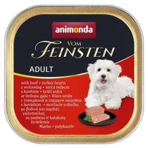 ANIMONDA Dog Vom Feinsten Adult smak: wołowina i serca indyka 150g