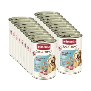 ANIMONDA GranCarno Adult Dog smak: Łosoś + szpinak 18x400g