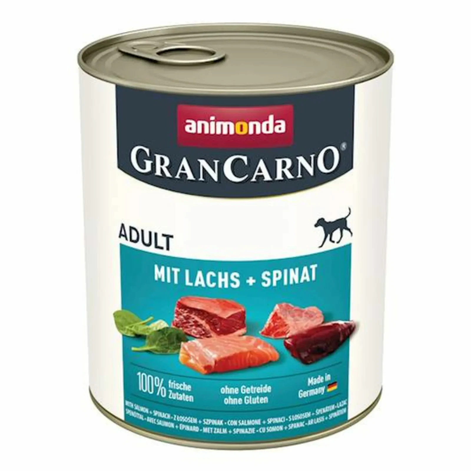 ANIMONDA GranCarno ADULT łosoś + szpinak z bulionem 800g