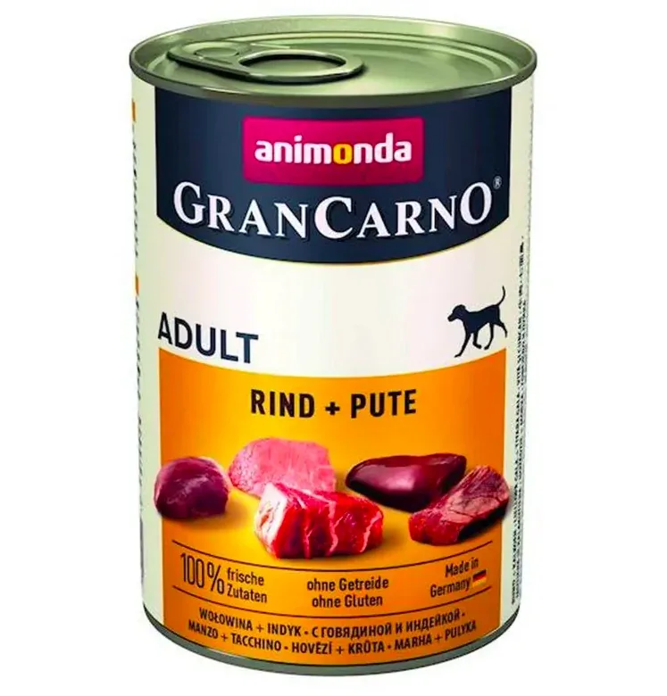 ANIMONDA GranCarno Adult wołowina z indykiem 400g