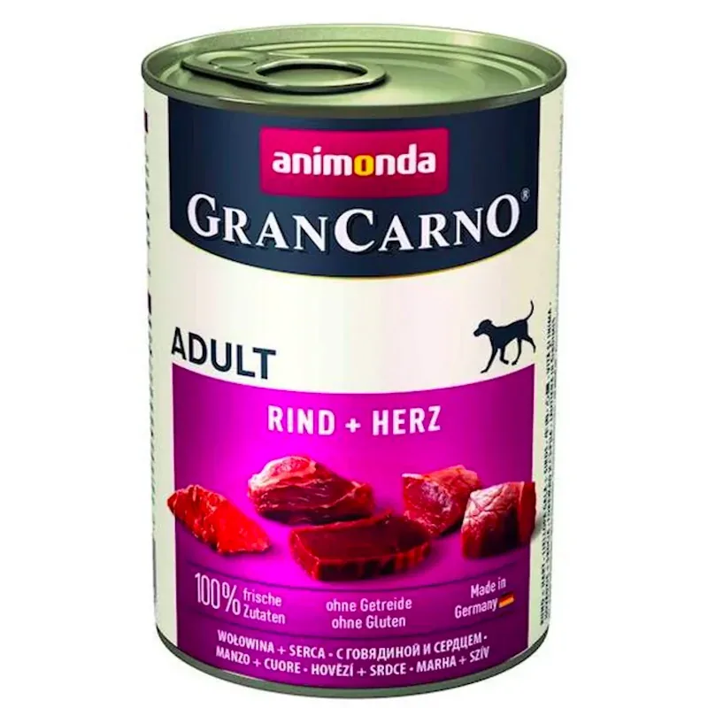 ANIMONDA GranCarno Adult wołowina z sercami indyka 400g