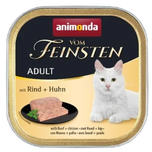 ANIMONDA KOT 100g V.FEINSTEN WOŁOWINA, KURA tacka/32