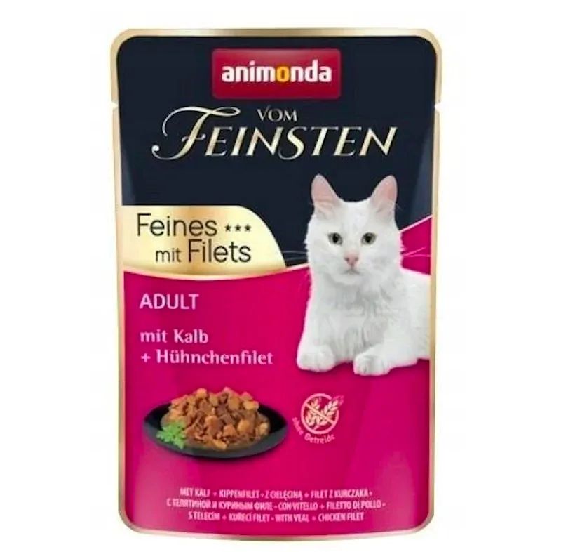 ANIMONDA kot Vom Feinsten Adult Cielęcina, filet z kurczaka 85g