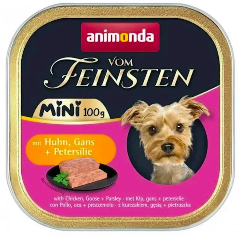 ANIMONDA pies Vom Feinsten Adult Mini Kurczak, gęś 100g