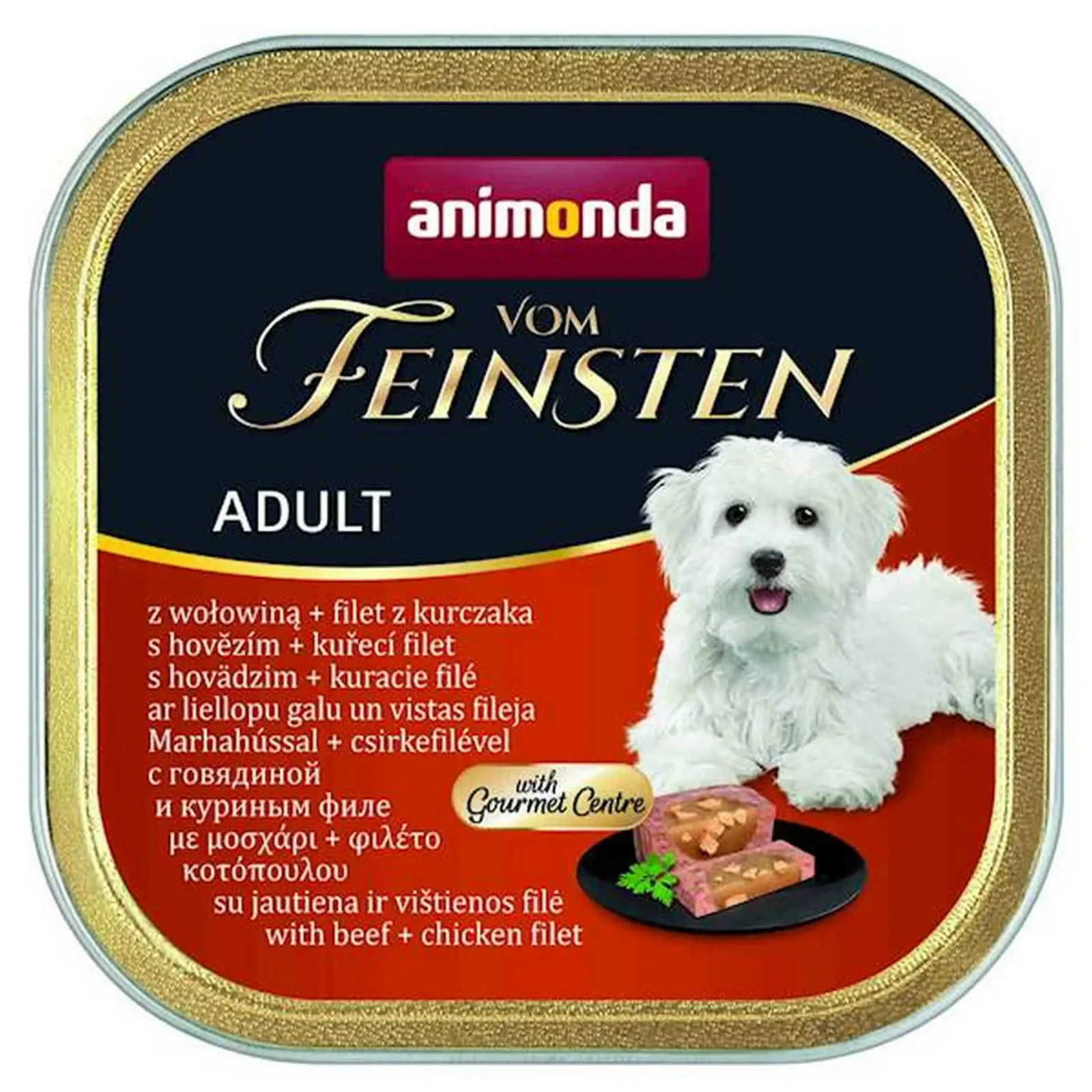ANIMONDA pies Vom Feinsten Adult Wołowina, kurczak 150g
