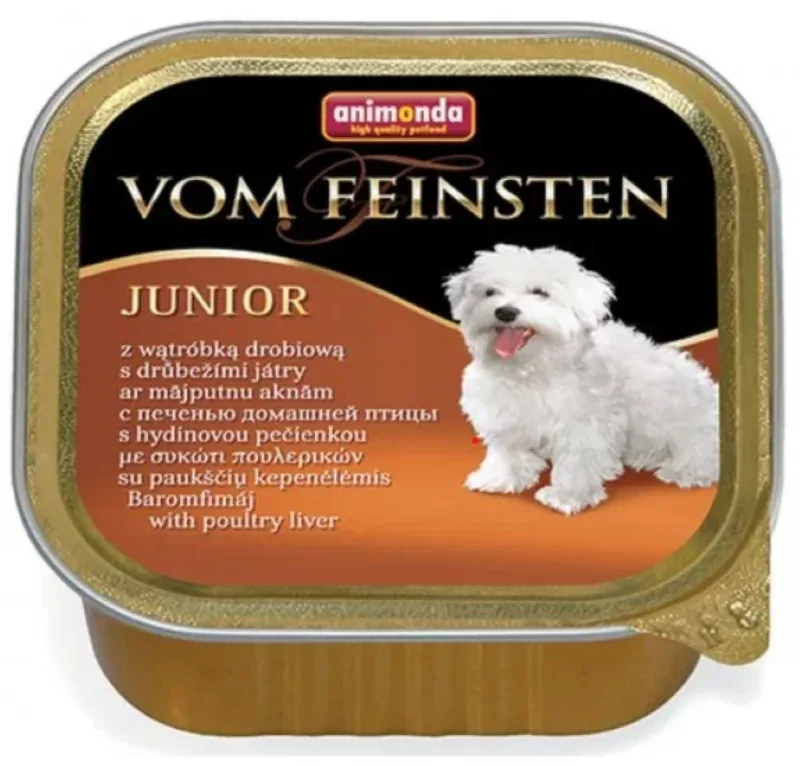 ANIMONDA pies Vom Feinsten Junior Wątróbka drobiowa 150g