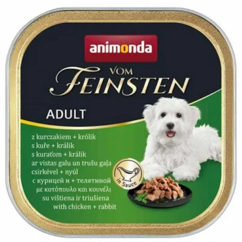 ANIMONDA Vom Feinsten Adult Kurczak, Królik w sosie 150g