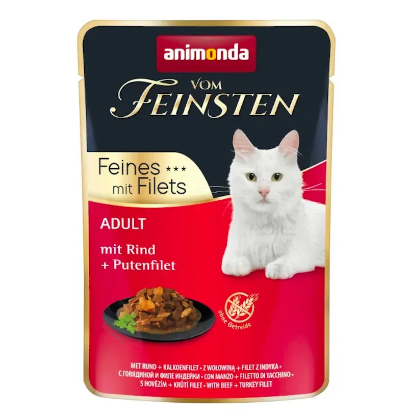 ANIMONDA Vom Feinsten Adult Wołowina, filet z indyka 85g