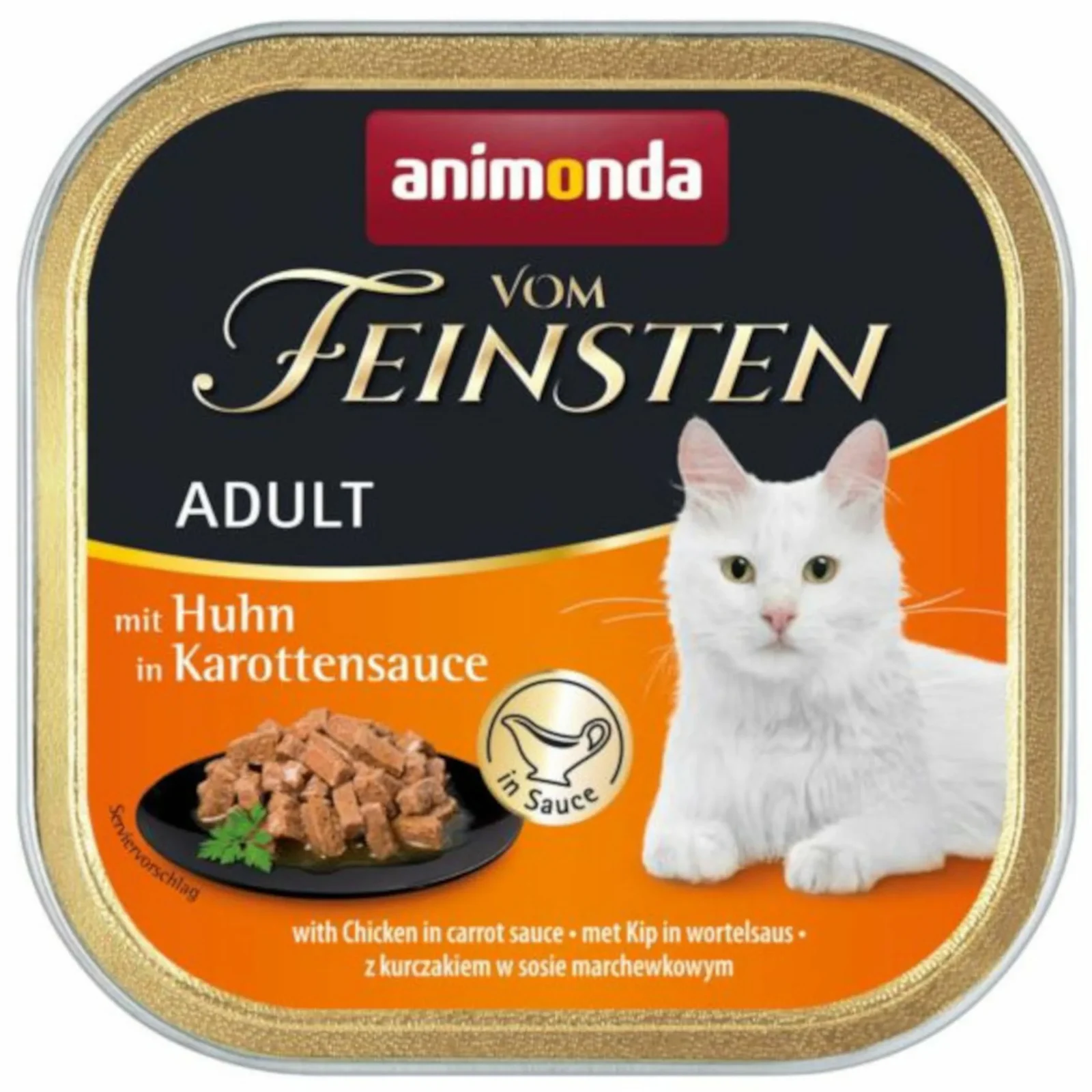 ANIMONDA Vom Feinsten Bezzbożowa Kurczak w sosie marchewkowym 100g