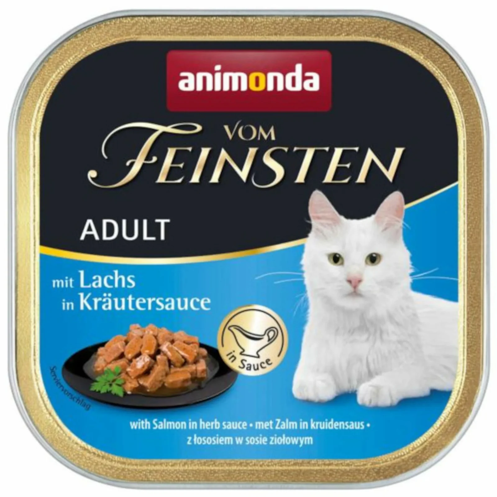 ANIMONDA Vom Feinsten Bezzbożowa Łosoś w sosie ziołowym 100g