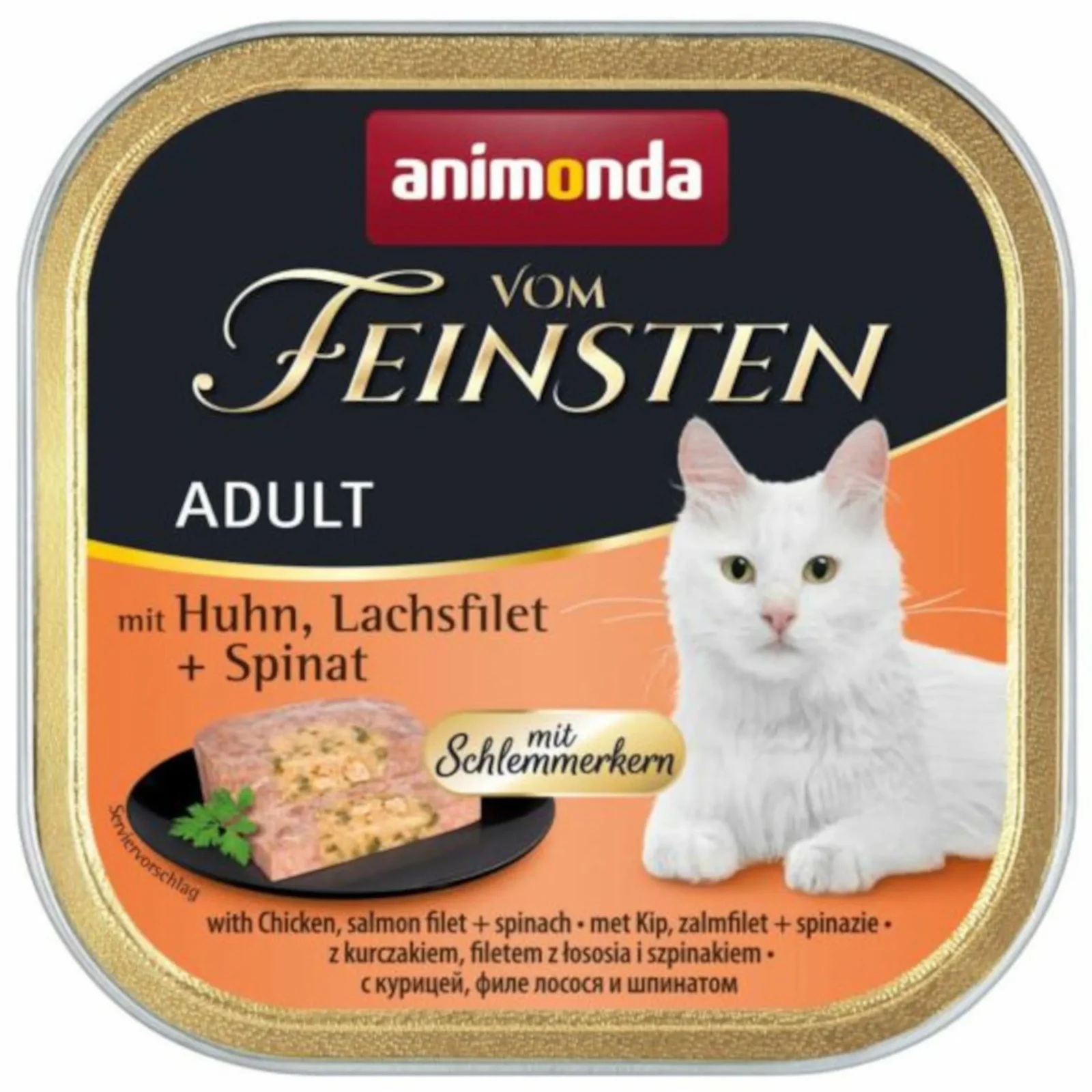 ANIMONDA Vom Feinsten Kurczak filet z łososia i szpinak 100g