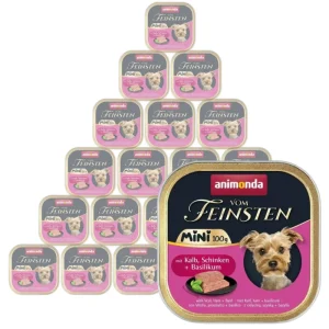 ANIMONDA Vom Feinsten mini adult cielęcina/szynka/bazylia 32x100g