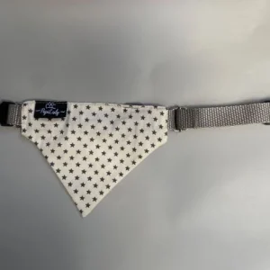 Apaszka – bandana dla psa ecru w gwiadki