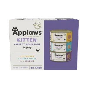 APPLAWS Cat Multipak mix smaków w galaretce dla kociąt 6x70g PUSZKA