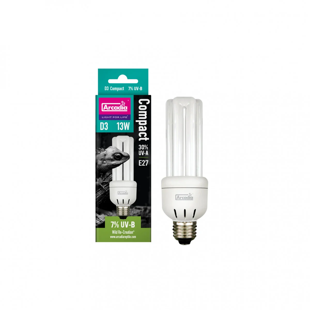 ARCADIA Żarówka kompaktowa MINI Forest D3 (UVB 7%) 13W E27