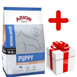 ARION Original Puppy Medium Breed Salmon & Rice 12kg + niespodzianka dla psa GRATIS!