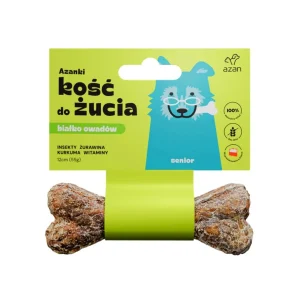 Azanki Kość do żucia SENIOR z insektami i żurawiną – dla psa seniora 12cm