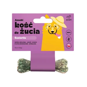 Azanki SENIORITA – kość do żucia dla psa seniora z łososiem 10cm
