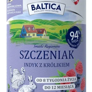 Baltica Indyk z Królikiem 400 g – Karma Mokra dla szczeniąt