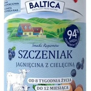 Baltica Jagnięcina z Cielęciną 400 g – Karma Mokra dla szczeniąt